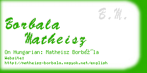 borbala matheisz business card